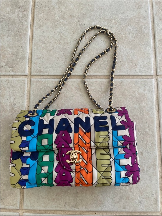 Handbags - Chanel Printed Logo Flap